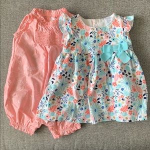 Baby girl romper and dress